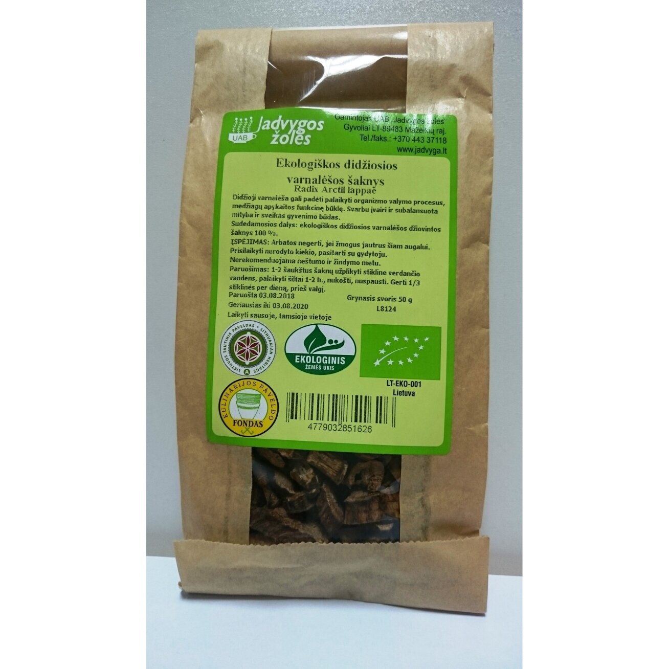Varnalėšos didžiosios ekologiškos šaknys (50 g) Varnalėšos didžiosios ekologiškos šaknys (50 g)
