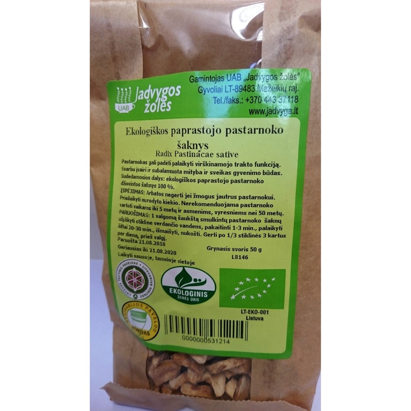 Ekologiškos paprastojo pastarnoko šaknys
