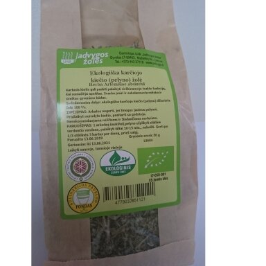 Kiečio karčiojo (pelyno) ekologiška žolė (50g) Kiečio karčiojo (pelyno) ekologiška žolė (50g)