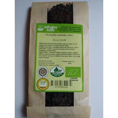 Mėlynių ekologiški vaisiai (50 g) Mėlynių ekologiški vaisiai (50 g)